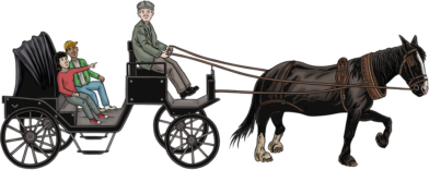 Horse and cart illustration John Rooney