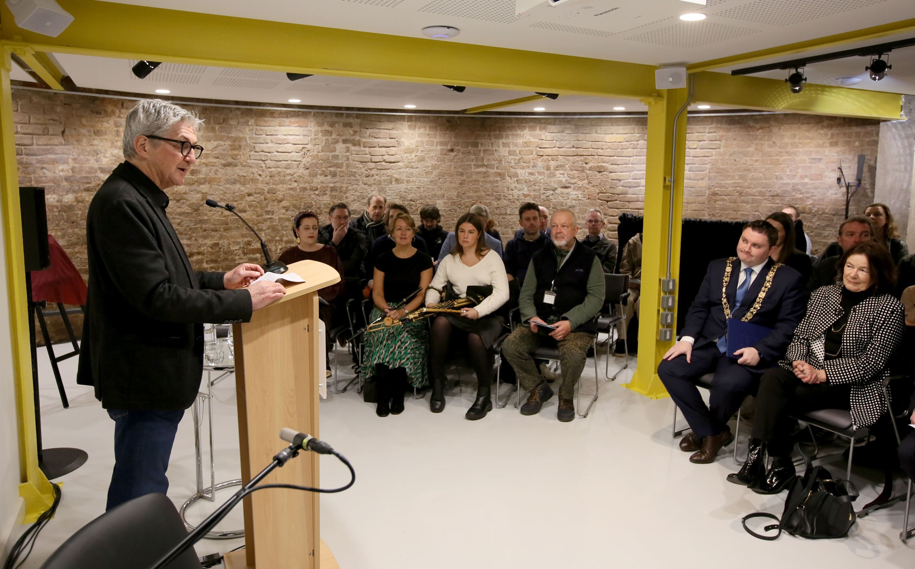 CEO of The Digital Hub Fiach Mac Conghail at the opening of the tower