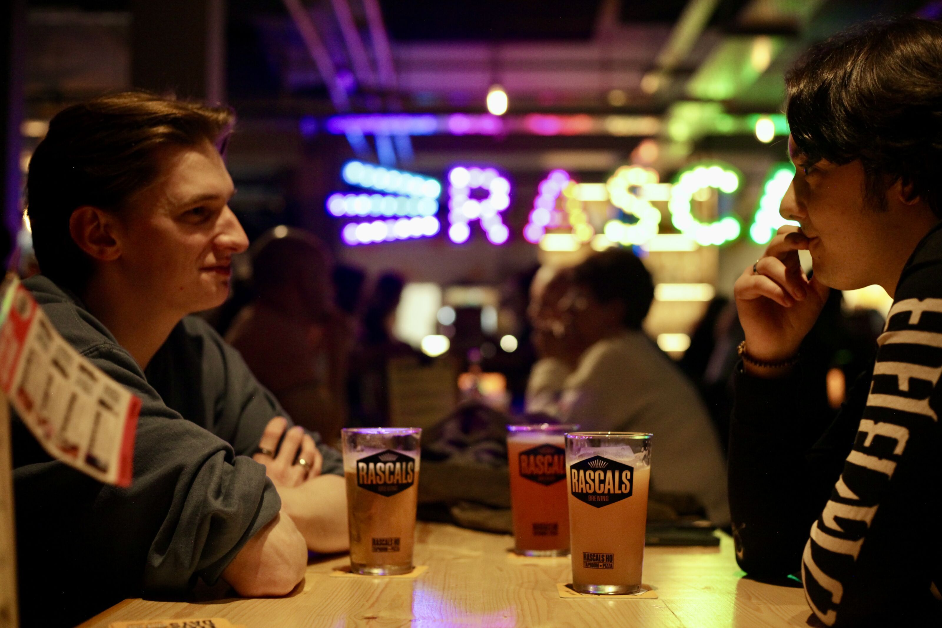 Having a beer at Rascals