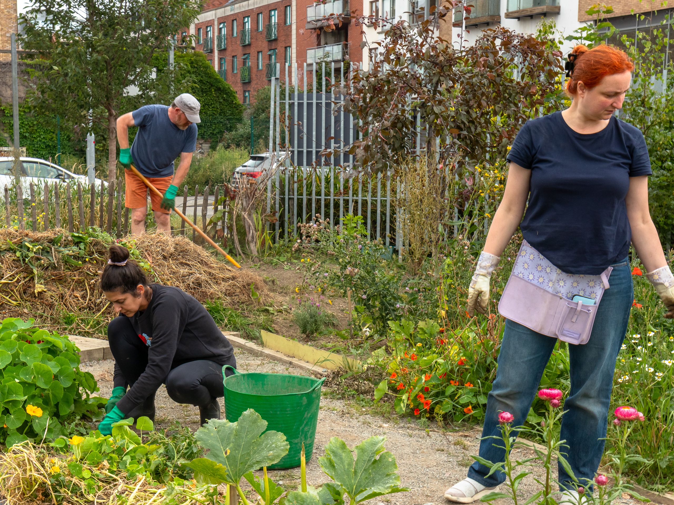 Working in the garden - Photo by Claire Whitehead