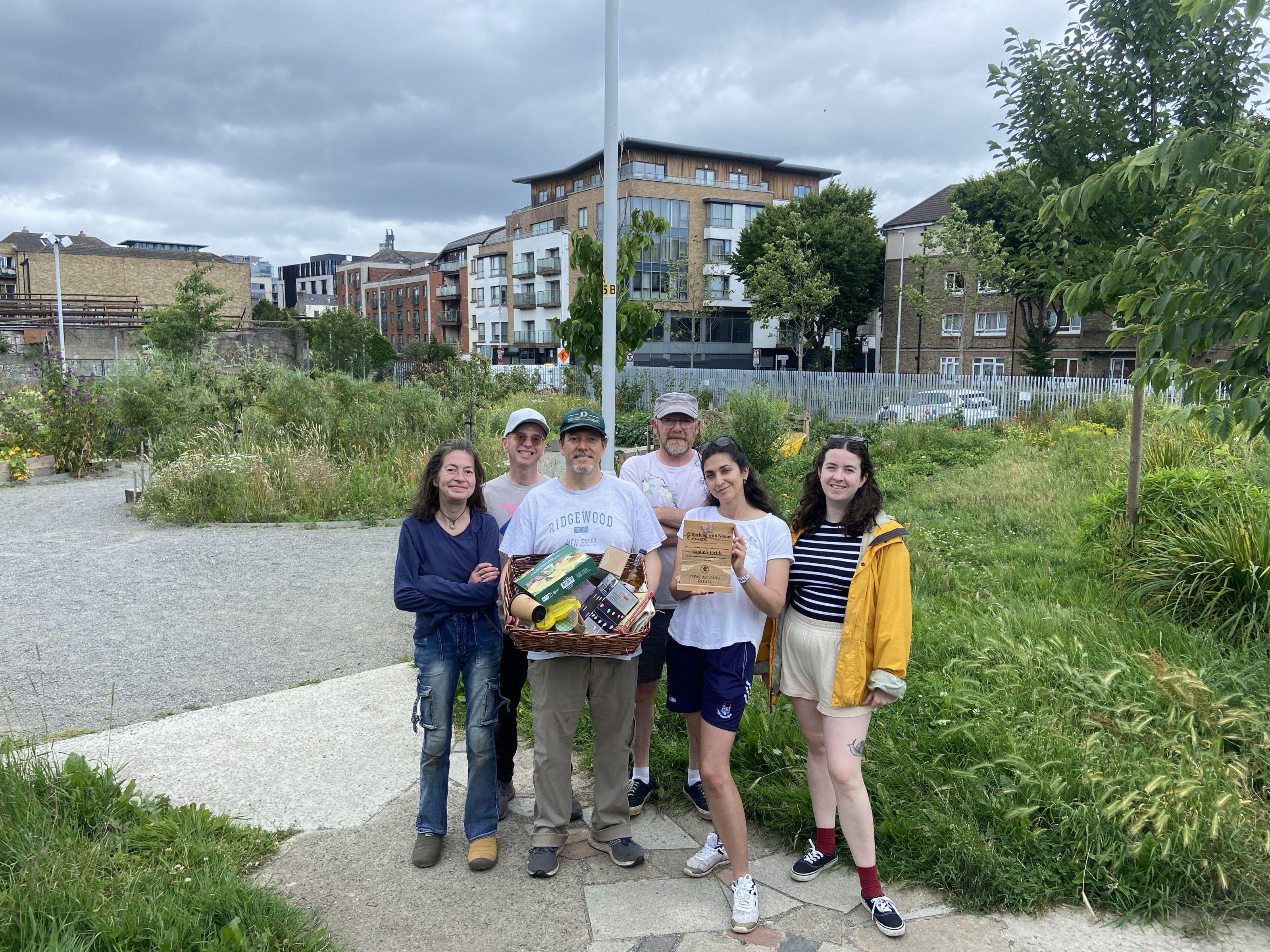 Community gardeners with the Working with Nature - Pollinators Award