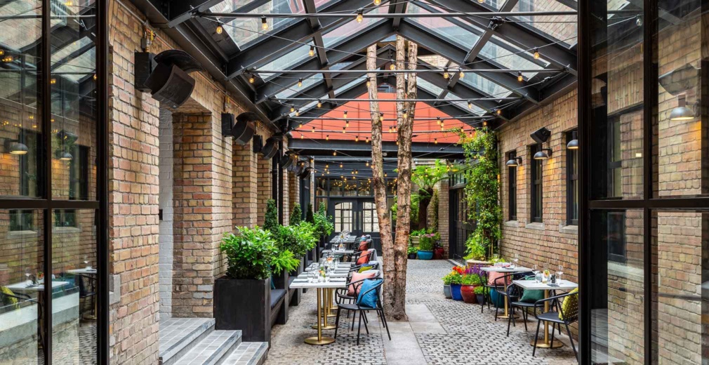 Iconic Offices The Masonry Vandal Cafe and Restaurant Courtyard