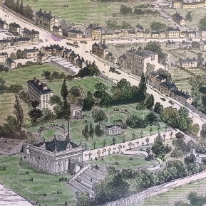 Detail 2 C Up Portobello Gardens from 1846 London Illustrated News Birds Eye view of Dublin Arran Henderson