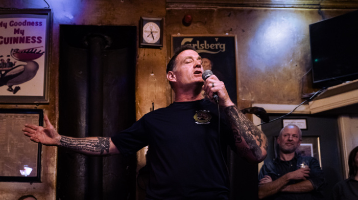 Ger Devine sings about The Great Liberties Whiskey Fire