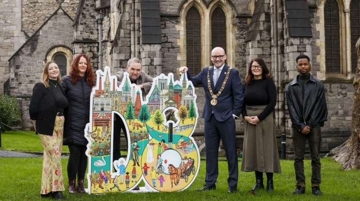 L-R - Grace McEvoy (Director, Culture Date with Dublin 8), Bevin Herbert (Area Manager, Dublin City Council South Central Area), Ray O'Donoghue (DCC Night Time Economy Officer), Lord Mayor of Dublin Ray McAdam, Sinead Wiley (Community Officer, DCC South Central Area), Séan Agbaje (Culture Date with Dublin 8 Team)