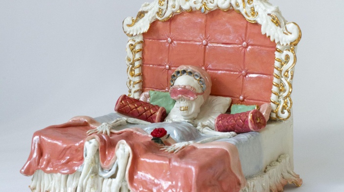 Self Care Sundays. 2025. porcelain, underglazes, glaze, lustres